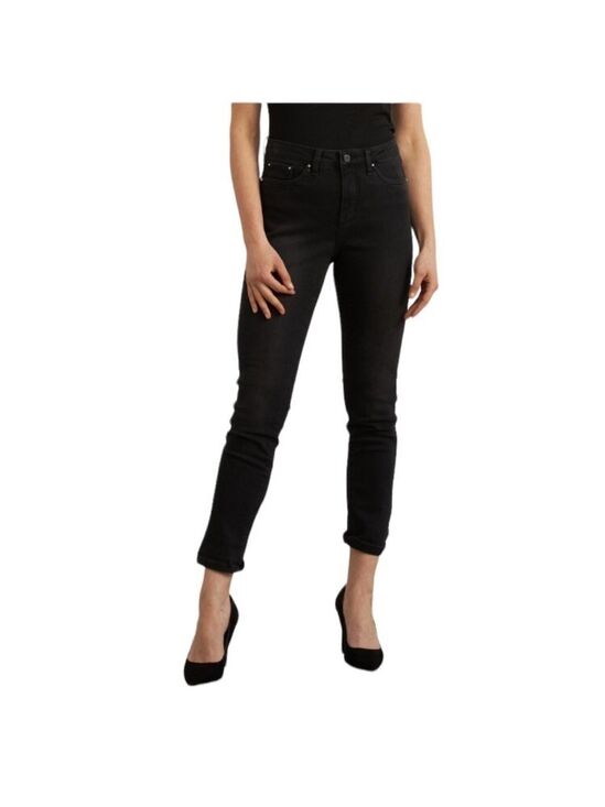 Joseph Ribkoff Denim - Joseph Ribkoff High Rise Black Faded Stretch Denim Jeans Cropped Womens Size 8